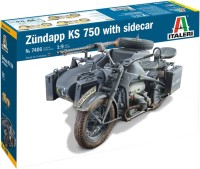 Model Building Kit ITALERI Zundapp KS 750 With Sidecar (1:9) 