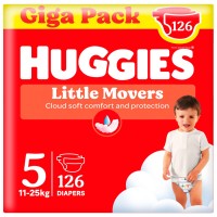 Photos - Nappies Huggies Little Movers 5 / 126 pcs 