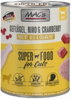 Cat Food MACs Superfoods Adult Poultry/Beef/Cranberry  800 g