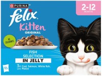 Photos - Cat Food Felix Original Kitten Fish Selection in Jelly 12 pcs 