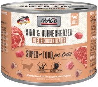 Cat Food MACs Superfoods Adult Beef/Chicken Hearts 200 g 