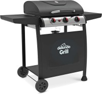 BBQ / Smoker Dellonda 3 Burner Gas BBQ Grill with Piezo Ignition, Built-In Thermometer 