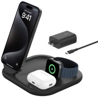 Photos - Charger Belkin BoostCharge 3-in-1 Magnetic Foldable 15W 