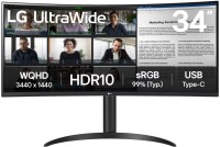 Photos - Monitor LG UltraWide 34WR55QK 34 "  black