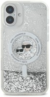 Photos - Case Karl Lagerfeld Liquid Glitter Karl&Choupette Heads for iPhone 16 