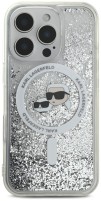 Photos - Case Karl Lagerfeld Liquid Glitter Karl&Choupette Heads for iPhone 16 Pro 