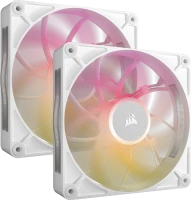 Photos - Computer Cooling Corsair iCUE LINK RX140 MAX RGB PWM Dual Pack White 