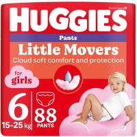 Photos - Nappies Huggies Little Movers Pants For Girls 6 / 88 pcs 