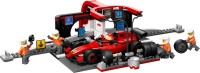 Construction Toy Lego F1 Pit Stop and Pit Crew with Ferrari Car 60443 