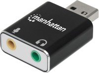 Photos - Sound Card MANHATTAN Hi-Speed USB Stereo Sound Adapter 