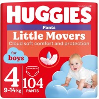 Photos - Nappies Huggies Little Movers Pants For Boys 4 / 104 pcs 