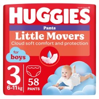 Photos - Nappies Huggies Little Movers Pants For Boys 3 / 58 pcs 