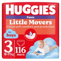 Photos - Nappies Huggies Little Movers Pants For Boys 3 / 116 pcs 