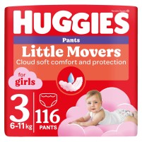 Photos - Nappies Huggies Little Movers Pants For Girls 3 / 116 pcs 