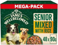 Dog Food James Wellbeloved Senior Mixed with Rice in Gravy Pouches 48 pcs 48