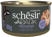 Photos - Cat Food Schesir After Dark Chicken/Duck Canned 80 g 