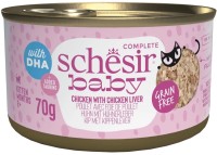 Photos - Cat Food Schesir Baby Chicken/Chicken Liver Canned 70 g 