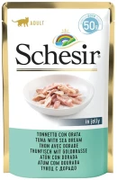 Photos - Cat Food Schesir Adult Pouch Tuna/Sea Bream 50 g 