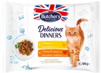 Photos - Cat Food Butchers Delicious Dinners Chicken/Turkey 400 g 