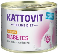 Photos - Cat Food Kattovit Diabetes Canned with Chicken 185 g 