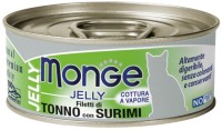 Photos - Cat Food Monge Jelly Adult Tuna/Surimi 80 g 