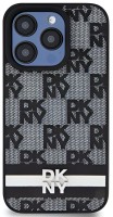 Photos - Case DKNY Leather Checkered Mono Pattern & Printed Stripes for iPhone 15 Pro Max 