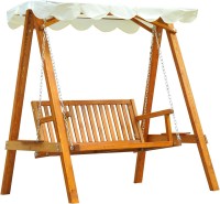 Canopy Swing Outsunny 2-Seater Larch Wood Swing Chair 