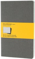 Photos - Notebook Moleskine Set of 3 Squared Cahier Journals Large Grey 
