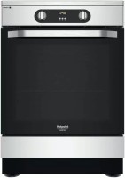 Photos - Cooker Hotpoint-Ariston HS68IQ8CHXE stainless steel