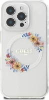 Photos - Case GUESS IML Flowers Wreath MagSafe for iPhone 16 Pro Max 