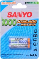 Photos - Battery Sanyo 2xAAA 1000 mAh 