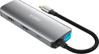 Photos - Card Reader / USB Hub Urban Factory HUBEE 7 in 1