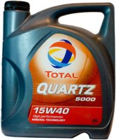 Photos - Engine Oil Total Quartz 5000 15W-40 4 L