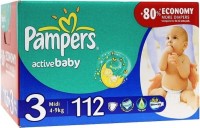 Photos - Nappies Pampers Active Baby 3 / 112 pcs 