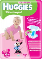 Photos - Nappies Huggies Ultra Comfort Girl 4 Plus / 17 pcs 