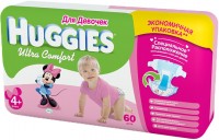 Photos - Nappies Huggies Ultra Comfort Girl 4 Plus / 60 pcs 