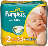 Photos - Nappies Pampers New Baby 2 / 24 pcs 