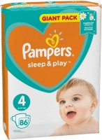 Photos - Nappies Pampers Sleep and Play 4 / 86 pcs 