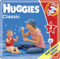 Photos - Nappies Huggies Classic 3 / 74 pcs 