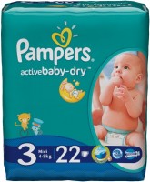 Photos - Nappies Pampers Active Baby-Dry 3 / 22 pcs 