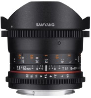 Camera Lens Samyang 12mm T3.1 VDSLR ED AS NCS Fish-eye 