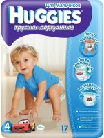 Photos - Nappies Huggies Pants Boy 4 / 17 pcs 