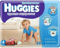 Photos - Nappies Huggies Pants Boy 4 / 34 pcs 