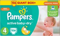 Photos - Nappies Pampers Active Baby-Dry 4 / 106 pcs 