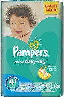 Photos - Nappies Pampers Active Baby-Dry 4 Plus / 70 pcs 