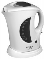 Photos - Electric Kettle Adler AD 03 900 W 1 L  white