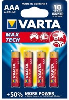 Photos - Battery Varta Max Tech  4xAAA