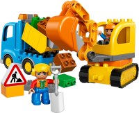 Construction Toy Lego Truck and Tracked Excavator 10812 