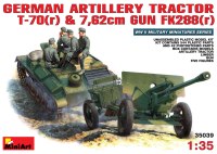 Model Building Kit MiniArt Artillery Tractor T-70(r) and 7.62cm Gun FK288(r) (1:35) 