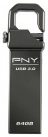 Photos - USB Flash Drive PNY Hook 3.0 64Gb 